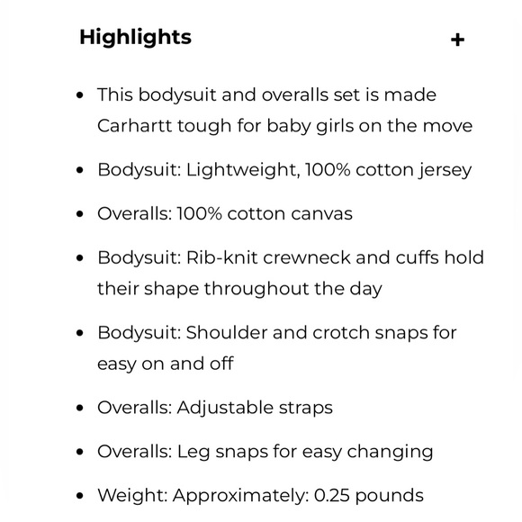 NWT Carhartt baby girls ruffle overall onesie set - Picture 6 of 12